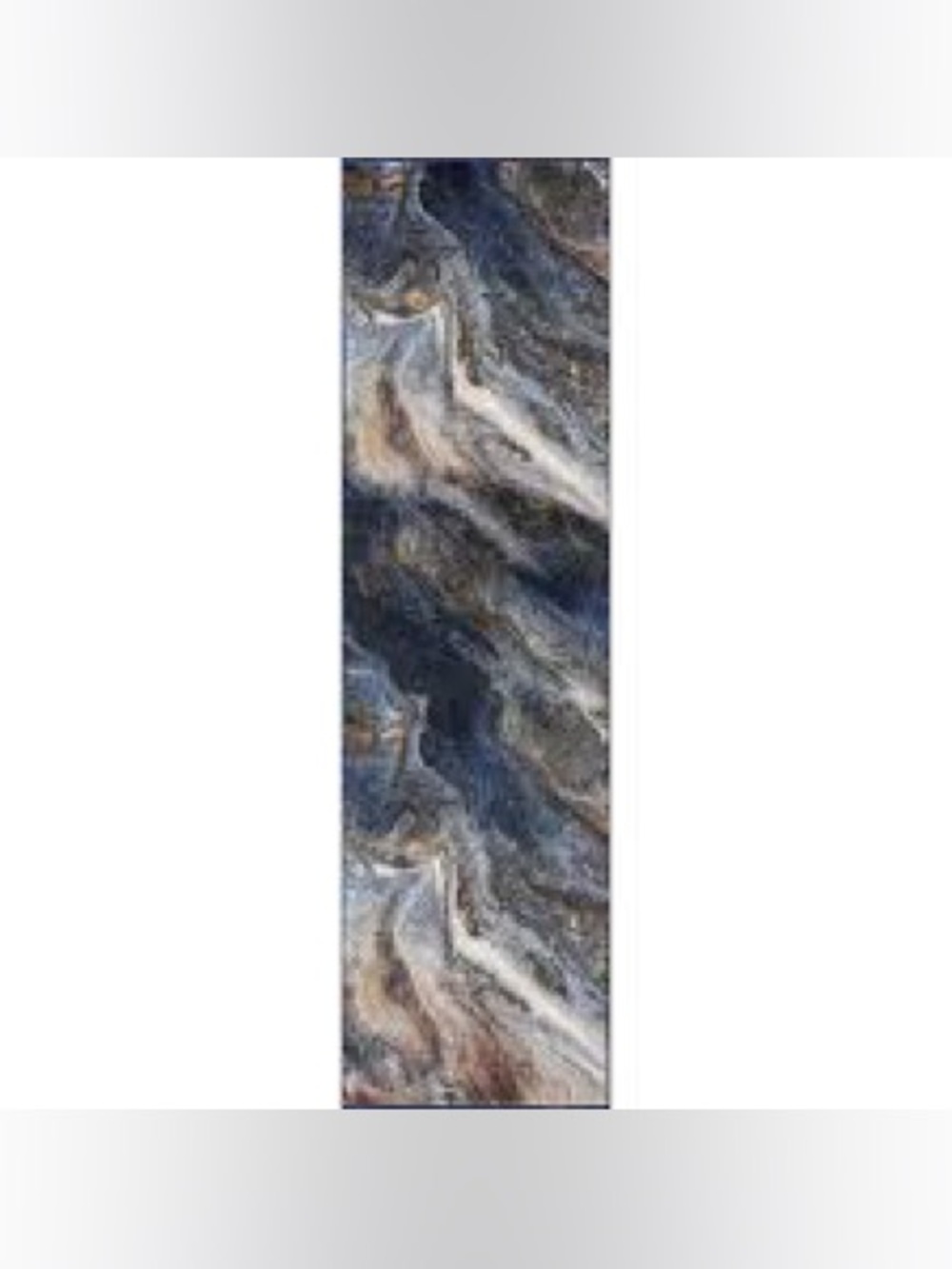 Weavers Blue, Gold, and Cream Swirl Area Rug